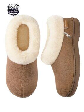 Microsuede Winter Slippers House Shoes Indoor Outdoor Memory Foam